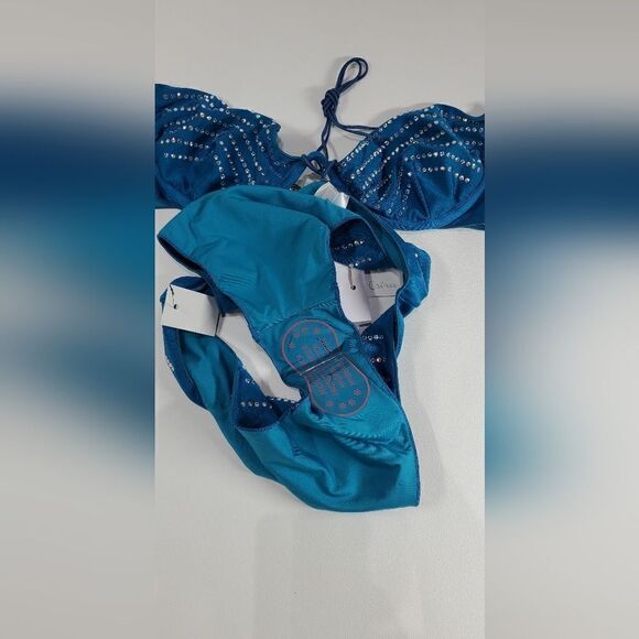 Oséree Gem Balconette Bikini Blue Women’s Swimwear NWT Size XL - Picture 9 of 9